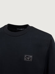 Logo plaque sweatshirt
