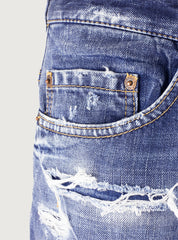 Jeans Dark Ripped Wash Bro