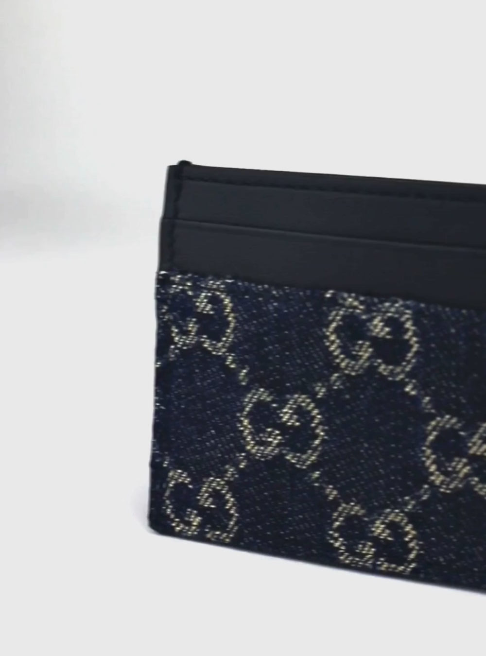 Portacarte GG denim