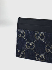 Portacarte GG denim